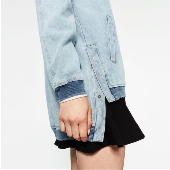 Zara Oversized Denim Bomber - Picture 9 of 9